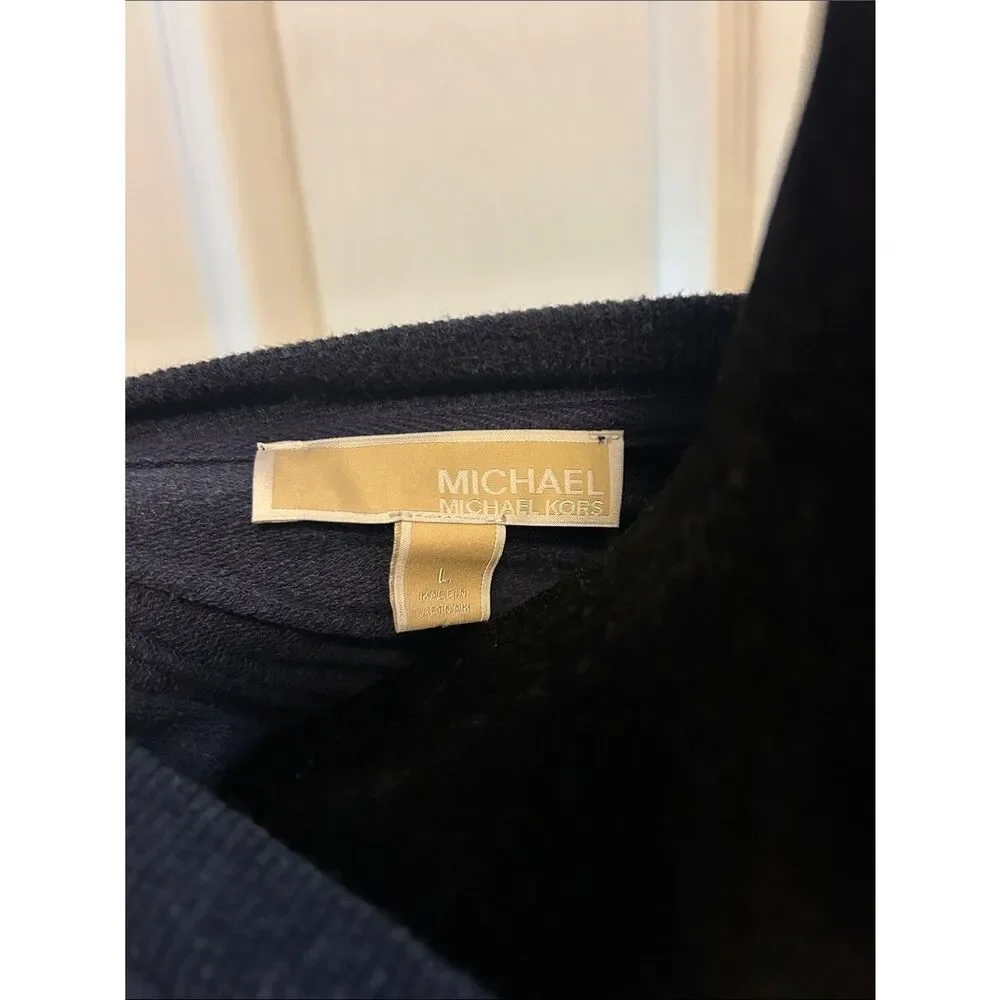 Michael Kors Navy Knit Crewneck Sweater